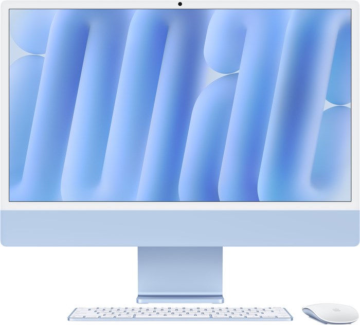 iMac 24 M4 (10c CPU, 10c GPU), RAM 16 ГБ, SSD 256 ГБ, английская раcкладка (KB-US), Blue (Голубой), MWV13, Standard glass 1001043 - фото 12239