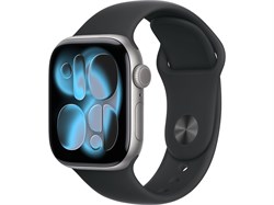 Watch Series 11, 42 мм, Space Gray алюминиевый корпус, Black Sport Band - S/M (130-180 мм) Apple_Watch_S11-MEW14-MXLJ3-MEQW4