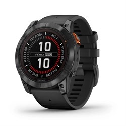 Fenix 7X Pro Solar Edition Титановый угольно-серый корпус, DLC-покрытием и черным ремешком 010-02778-01