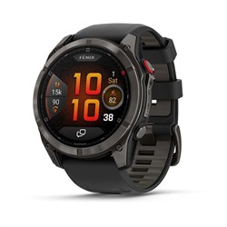 Fenix 8 Pro 51 мм AMOLED Sapphire Lens Carbon Grey DLC Tinanium, Black/Pebble Gray, 010-03199-01