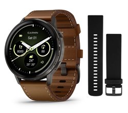 Venu 4 45 мм Slate Gray, Black Silicone Band, Brown Leather Band, 010-03014-03