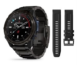 Descent Mk3i, 51 мм Carbon Gray DLC Titanium With Black Silicone Band, 010-02752-10