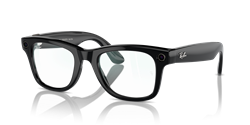 Wayfarer (Gen 1) RW4006 601/SB, Shiny Black, Clear/Blue-Violet Light Filter, M (50–22)