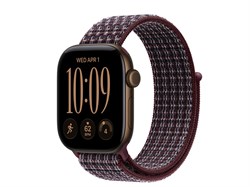 Watch Series 12, 42 мм, Dark Bronze, Burgundy Plaid Sport Loop, One Size