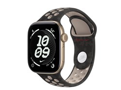 Watch Series 12, 42 мм, Light Gold, After Dark Black Nike, M/L