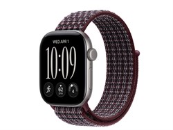 Watch Series 12, 42 мм, Space Gray, Burgundy Plaid Sport Loop, One Size