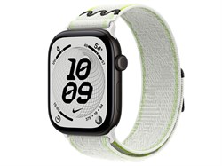 Watch Series 12, 46 мм, Black, Essential White Nike Sport Loop, One Size