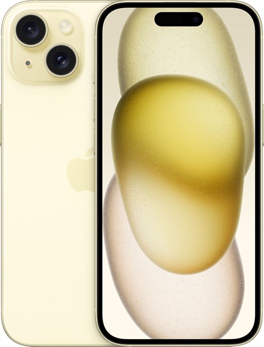 iPhone 15 128 ГБ, Yellow (Жёлтый), Dual nano Sim MTLF3ZA - фото 3057