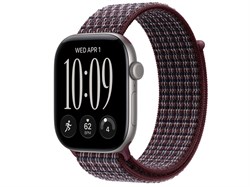 Watch Series 12, 46 мм, Space Gray, Burgundy Plaid Sport Loop, One Size