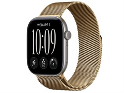 Watch Series 12, 46 мм, Space Gray, Radiant Gold Milanese Loop, S/M
