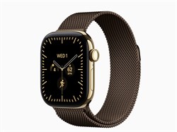Watch Series 12, 42 мм, Radiant Gold, Dark Bronze Milanese Loop, One Size