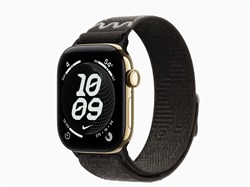 Watch Series 12, 42 мм, Radiant Gold, After Dark Black Nike Sport Loop, One Size