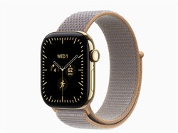 Watch Series 12, 42 мм, Radiant Gold, Chambray Blue Sport Loop, One Size