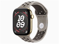 Watch Series 12, 46 мм, Radiant Gold, Pavement Grey Nike, M/L