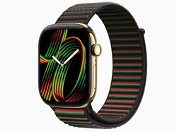 Watch Series 12, 46 мм, Radiant Gold, Black Unity Sport Loop - Unity Rhythm, One Size