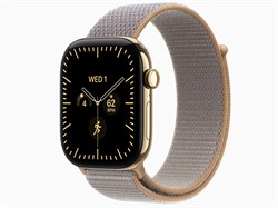 Watch Series 12, 46 мм, Radiant Gold, Chambray Blue Sport Loop, One Size