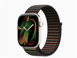 Watch Series 12, 42 мм, Pearl White, Black Unity Sport Loop - Unity Rhythm, One Size