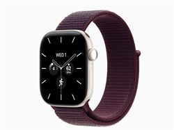Watch Series 12, 42 мм, Pearl White, Burgundy Sport Loop, One Size