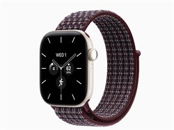 Watch Series 12, 42 мм, Pearl White, Burgundy Plaid Sport Loop, One Size