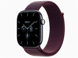 Watch Series 12, 46 мм, Night Blue, Burgundy Sport Loop, One Size