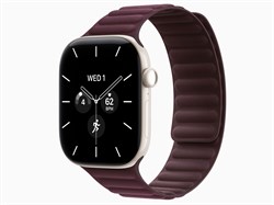 Watch Series 12, 46 мм, Pearl White, Burgundy Magnetic Link, S/M
