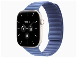 Watch Series 12, 46 мм, Pearl White, Wildflower Blue Magnetic Link, M/L