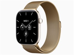 Watch Series 12, 46 мм, Pearl White, Radiant Gold Milanese Loop, M/L