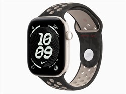 Watch Series 12, 46 мм, Pearl White, After Dark Black Nike, M/L