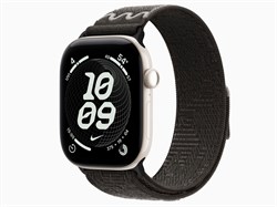 Watch Series 12, 46 мм, Pearl White, After Dark Black Nike Sport Loop, One Size