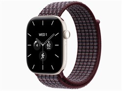 Watch Series 12, 46 мм, Pearl White, Burgundy Plaid Sport Loop, One Size
