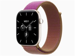 Watch Series 12, 46 мм, Pearl White, Magenta Sport Loop, One Size