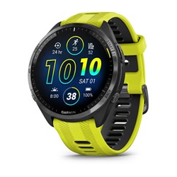 Forerunner 965 черные темно-серый DLC титановый безель, желто-черным ремешком 010-02809-12