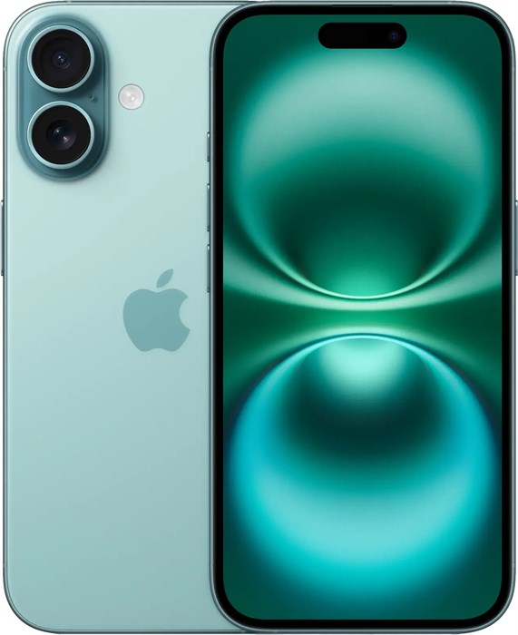 iPhone 16, 128 ГБ, Бирюзовый (Teal), nano Sim + eSim MYDV3J - фото 6873