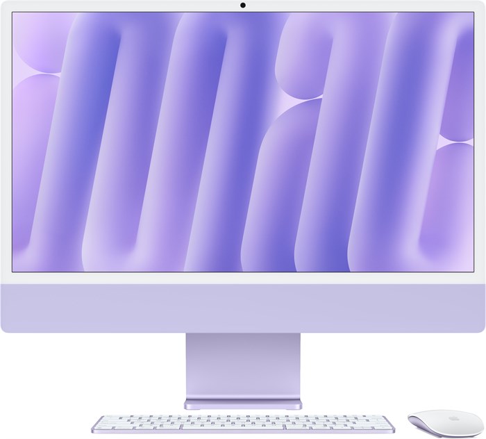 iMac 24 M4 (8c CPU, 8c GPU), RAM 16 ГБ, SSD 256 ГБ, английская раcкладка (KB-US), Purple (Фиолетовый), partnum, Standard glass 1001002 - фото 7866