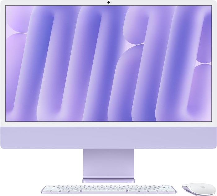 iMac 24 M4 (10c CPU, 10c GPU), RAM 16 ГБ, SSD 512 ГБ, английская раcкладка (KB-US), Purple (Фиолетовый), partnum, Standard glass 1001051 - фото 8013