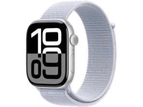 Watch Series 10, 46 мм, Silver (Серебристый), Алюминиевый корпус с Blue Cloud Sport Loop MWX03-MXL53-MWWN3