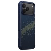 Противоударный чехол Pitaka с накладками для iPhone 17 Pro , Milky Way Galaxy (Сине-голубой)