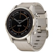 Fenix 7S Pro Sapphire Solar золотистый корпус, кожаным ремешком цвета известняка 010-02776-30