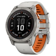 Fenix 7 Pro Sapphire Solar титановый серый, серо-оранжевым ремешком 010-02777-21