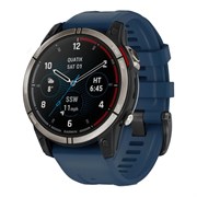 Quatix 7 Pro Amoled Sapphire титановый, темно синим силиконовым ремешком 010-02803-81