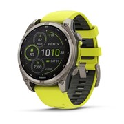 Fenix 8 47 мм Solar Sapphire Titanium, Amp Yellow/Graphite Silicone Band 010-02906-20