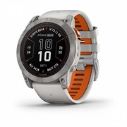 Fenix 7X Pro Sapphire Solar Edition Titanium, Fog Gray/Ember Orange Band 010-02778-14