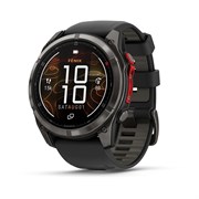 Fenix 8 PRO 51 мм MicroLED Sapphire LTE Carbon Gray Titanium, Black/Pebble Silicone Band, 010-03380-01, 010-03380-00