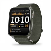 Venu X1, Moss With Titanium Caseback, Moss Comfortfit Nylon, 010-02980-05