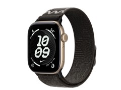 Watch Series 12, 42 мм, Light Gold, After Dark Black Nike Sport Loop, One Size