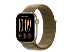 Watch Series 12, 42 мм, Light Gold, Olive Sport Loop, One Size