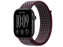Watch Series 12, 46 мм, Black, Burgundy Plaid Sport Loop, One Size