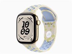Watch Series 12, 42 мм, Radiant Gold, Chalk Calm Nike, S/M