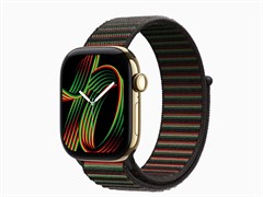 Watch Series 12, 42 мм, Radiant Gold, Black Unity Sport Loop - Unity Rhythm, One Size