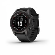 Fenix 7s Pro Sapphire Solar титановый угольно-серый DLC, силиконовым ремешком 010-02776-11